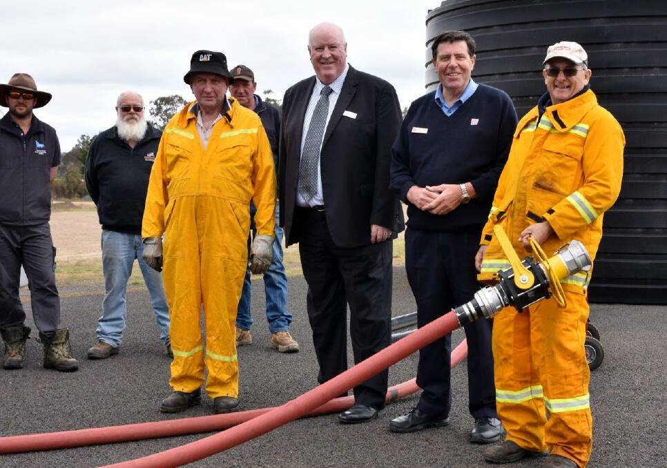 FIREFIGHTING BOOST: West Wimmera Shire Council chief executive David Leahy officially opened the airbase at Edenhope. Picture: CONTRIBUTED