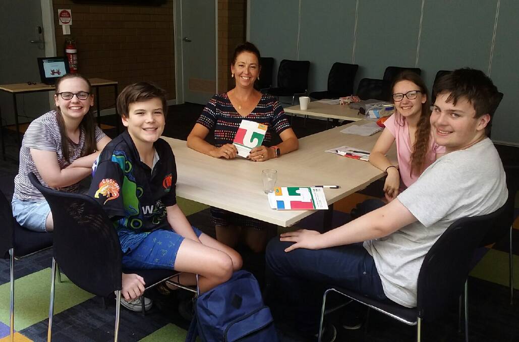 SKILLS: Horsham Youth Council councillors Scarlett Munday-Terry, Malachy O'Brien, Bethany Arnup and Michael Collins-Clarke with Wimmera PCP's Lissy Johns at last week's mental health first aid training course. Picture: CONTRIBUTED