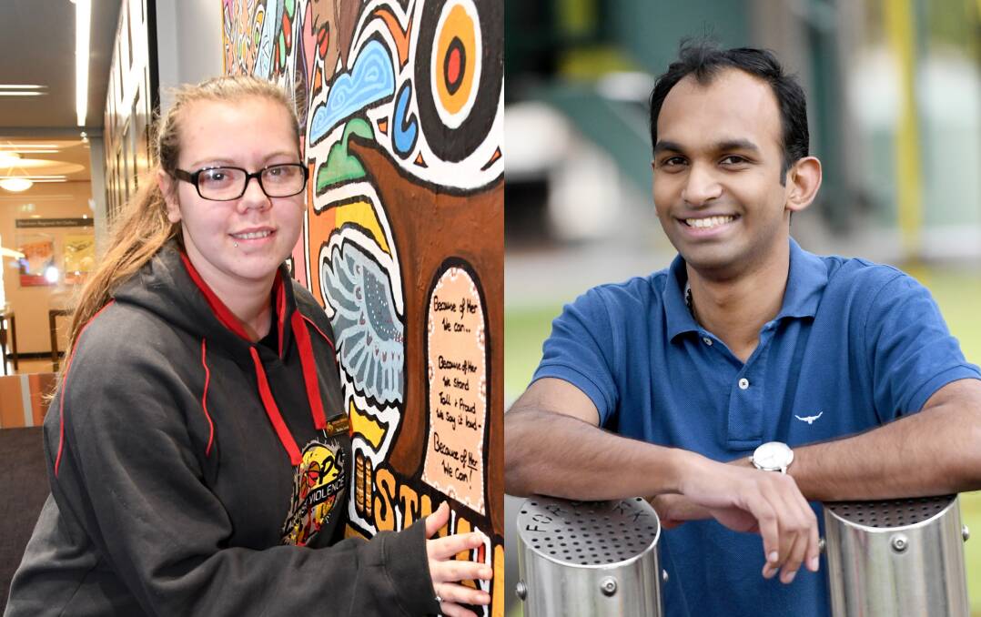 Horsham's Tanisha Lovett and Arun Thomas have been recognised at the 2019 Victorian Regional Achievement and Community Awards. Pictures: SAMANTHA CAMARRI