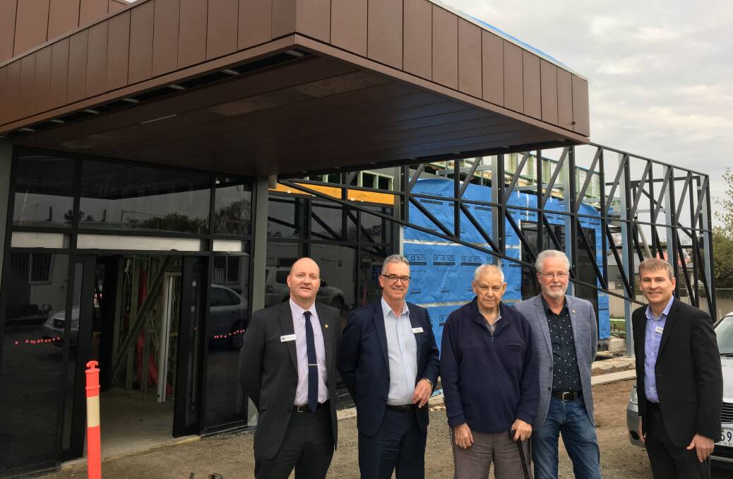 GENEROSITY: Freemasons Foundation's Andre Clayton, Wimmera Health Care Group's Mark Knights, Freemasons Wimmera Lodge's John McRoberts and John McTaggart, and Wimmera Health Care Group Board's Richard Goudie. Picture: CONTRIBUTED