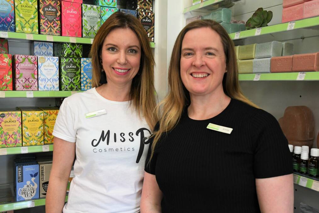 HEALTH FOCUS: Des Lardner's Organic Horsham retail assistant Natalie Driller and naturopath Emily Grieger. Mrs Grieger said people could make simple lifestyle changes to improve their mental health. Picture: JADE BATE