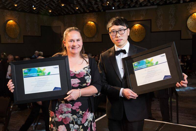REWARDED: Horsham's Dr Angela Van de Wouw with Dr Shu Kee (Raymond) Lam. The pair were the recipients of the 2018 ICM Agribusiness Award. Picture: CONTRIBUTED