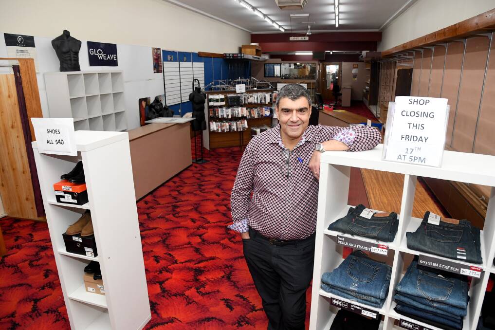 END OF AN ERA: Freijah Menswear owner Phil Freijah inside the Firebrace Street, Horsham store. The shop had its last trading day on May 17 after being open for more than 50 years. Picture: SAMANTHA CAMARRI