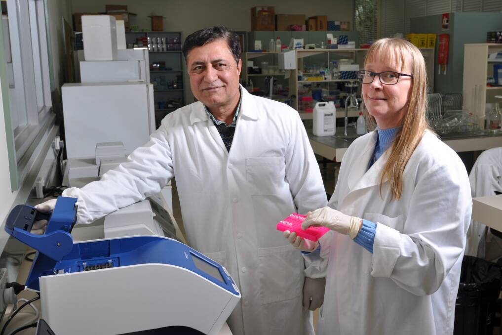 BREAK-THROUGH: Research scientist Mohammad Aftab and molecular epidemiologist Narelle Nancarrow. Picture: CONTRIBUTED