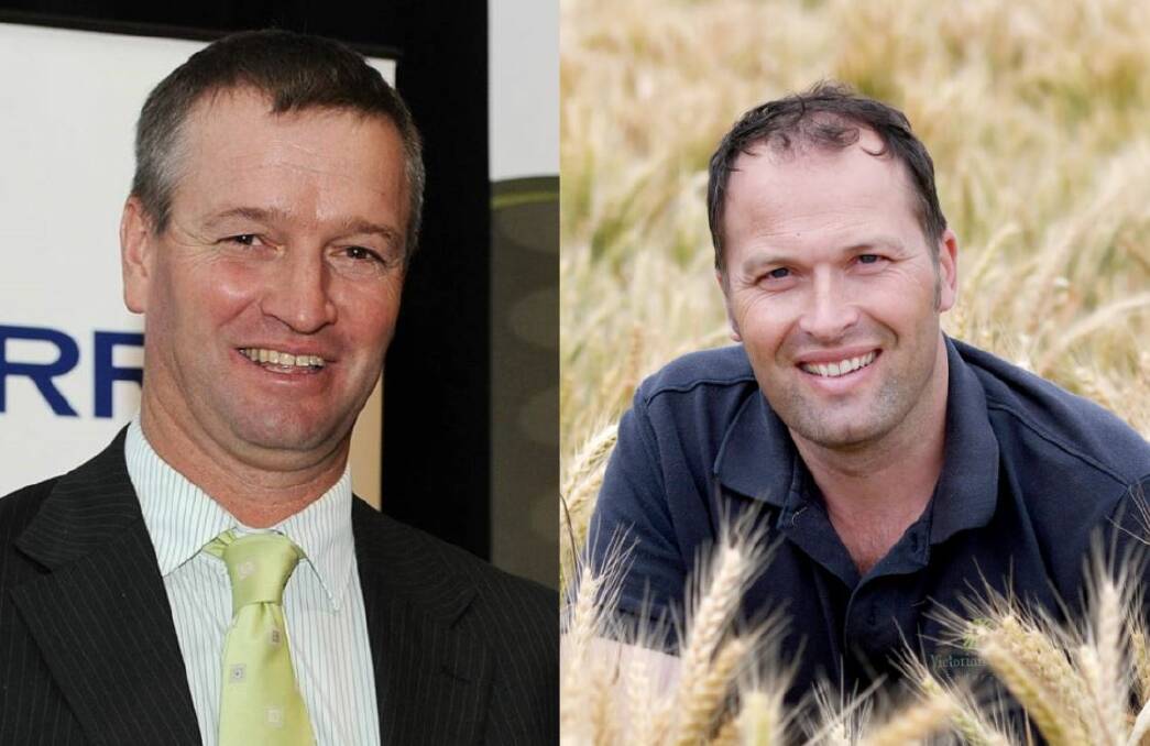 Grain Producers Australia chairman Andrew Weidemann, of Rupanyup, and Victorian Farmers Federation president David Jochinke, of Murra Warra.