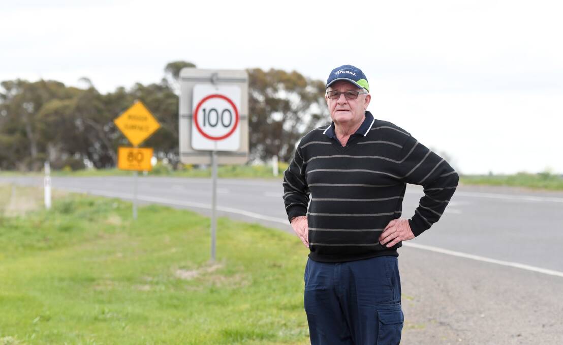 CONCERN: Horsham school bus driver Garry Kennett is concerned about the number of hazzard signs on the Henty Highway. Picture: SAMANTHA CAMARRI
