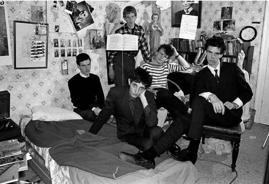 Boys Next Door first photo session after Rowland S Howard joined. Taken in Nick Caves bedroom, Caulfield 1978. Courtesy of the artist and M33. Picture: PETER MILNE 
