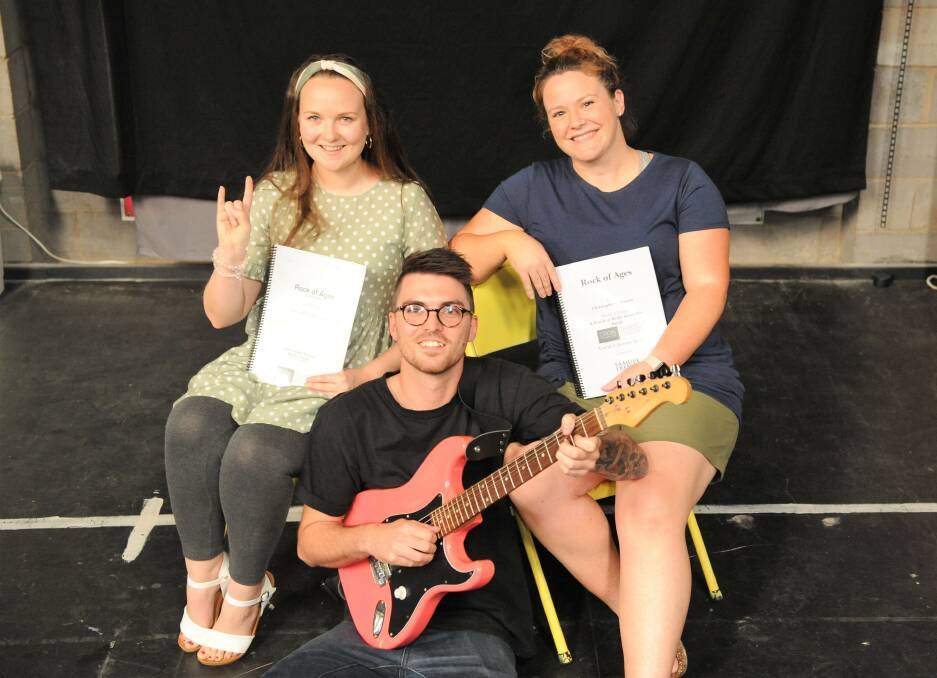 ROCK ON: Horsham Arts Council's Rock of AGes is only weeks away, with director Erin Boutcher, musician Nic Campesato and assistant director Stacey Brennan ready to rock.