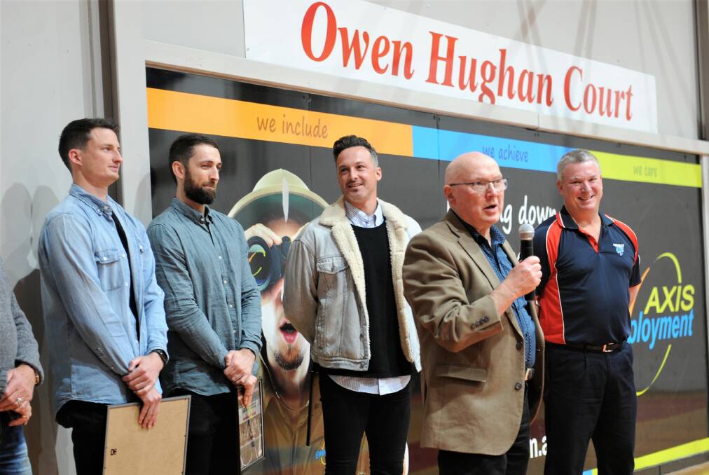 Horsham Basketball Stadium's court one has been renamed the Owen Hughan Court. Picture: JADE BATE