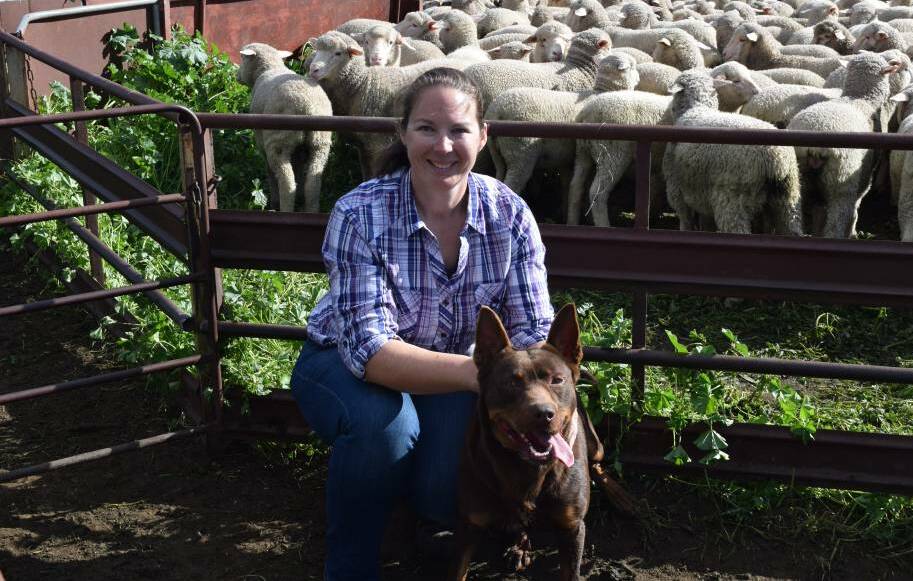 Megan Cooper, with her dog Hugo, is setting herself up for a future in agriculture. Picture: CONTRIBUTED