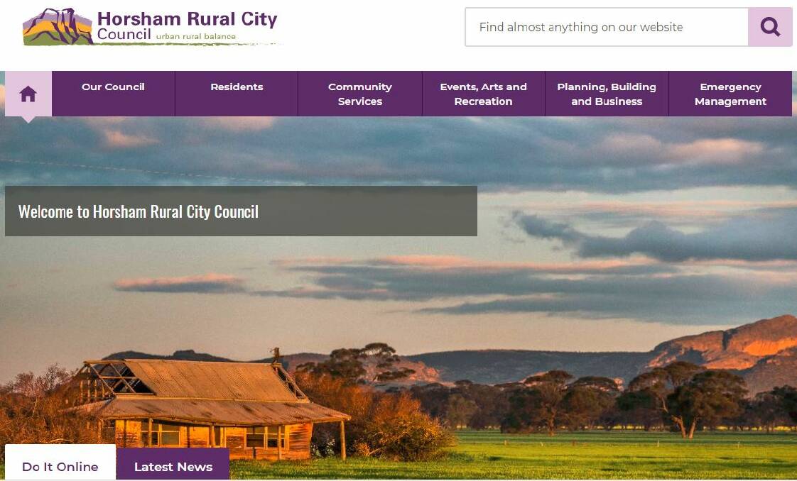 The new look Horsham Rural City Council website features easier to use functions.