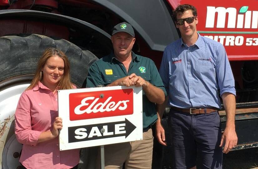 NEW FEATURE: Elders Horsham's Angela Dicker, Wimmera Machinery Field Days manager Murray Wilson and OConnors Horsham's Zach Holmes. Picture: CONTRIBUTED