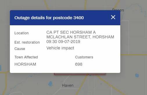 Almost 700 Horsham residents experience power outage
