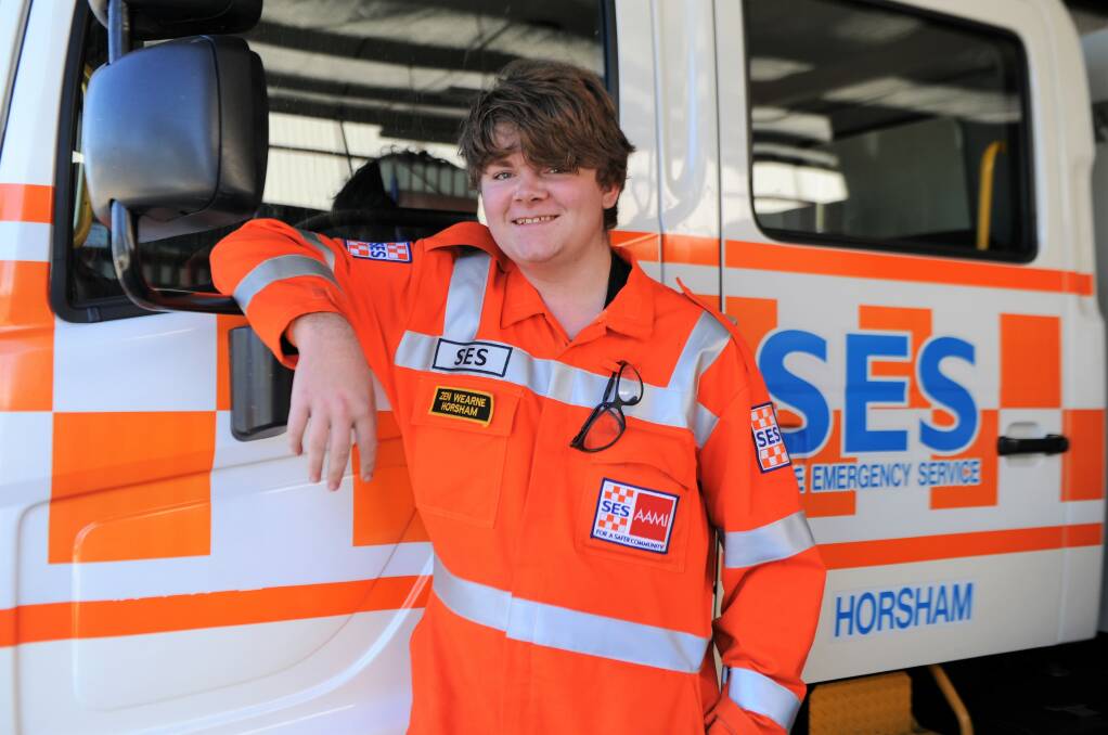 Horsham State Emergency Services junior volunteer Zen Wearne, 16, has been a member of the organisation for just over a year. Picture: JADE BATE