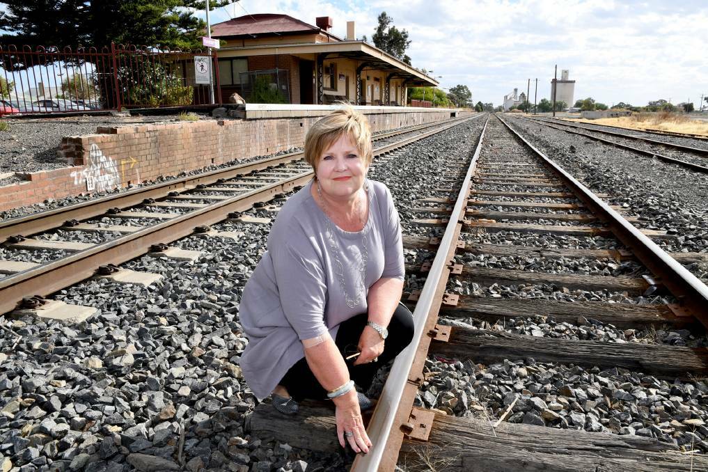 Former Horsham Mayor Pam Clarke with her view on the rail project. Picture: SAMANTHA CAMARRI