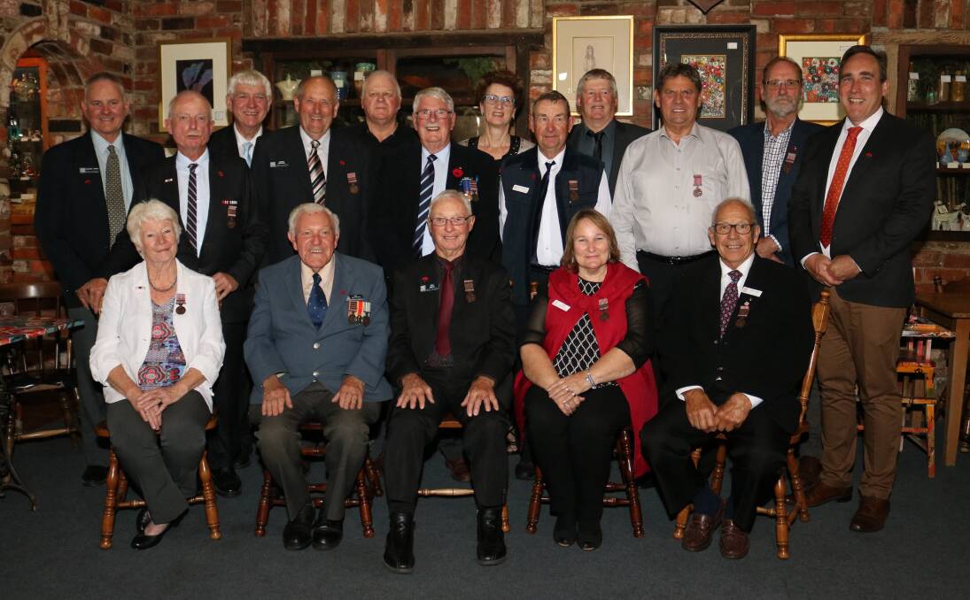 RECOGNITION: Country Fire Authority District 17 Headquarters Brigade National Medal recipients at the presentation night on Saturday. Pictures: RAELENE JOHNSTON