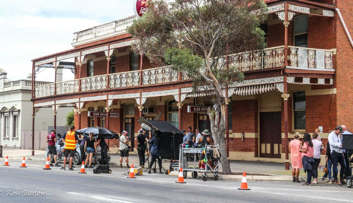 The Dry, filming in Minyip on March 8. Picture: ROSS BARLOW