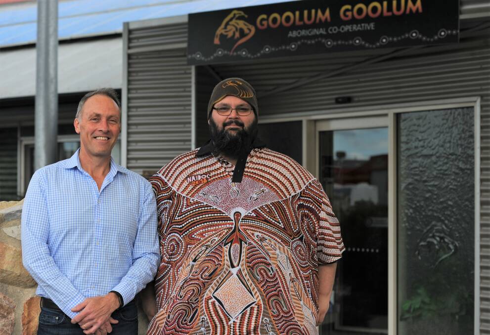 NEW CHIEF: New Goolum Goolum Aboriginal Co-Operative chief executive Tony Craig and Goolum Goolum board chairman John Gorton. Picture: JADE BATE