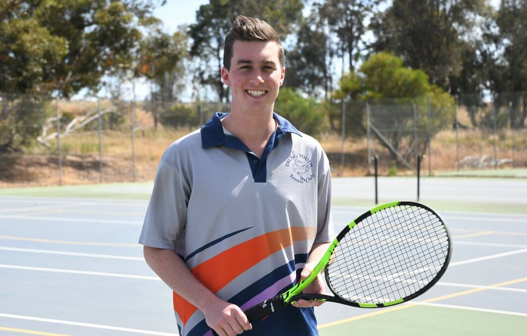 TEAM PLAYER: Drung South pennant player Dylan Emmerson has played tennis since he was 12 and hopes his team will make the finals this season. Picture: JADE BATE
