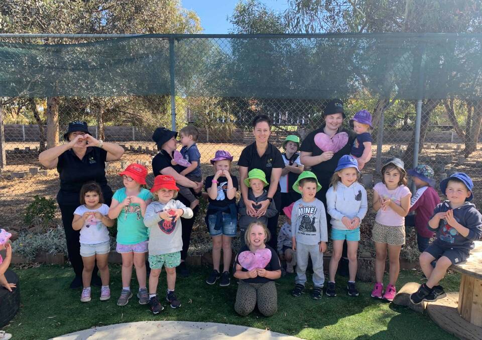 COMMUNITY: Staff and families at the Ararat Early Learning Centre say they are all in it together against the threat of coronavirus. Photo: CONTRIBUTED.