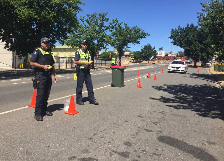 ENFORCEMENT: Police conduct Preliminary Breath Testing in Ararat on New Year's Day. Picture: JESSIEANNE GARTLAN. 