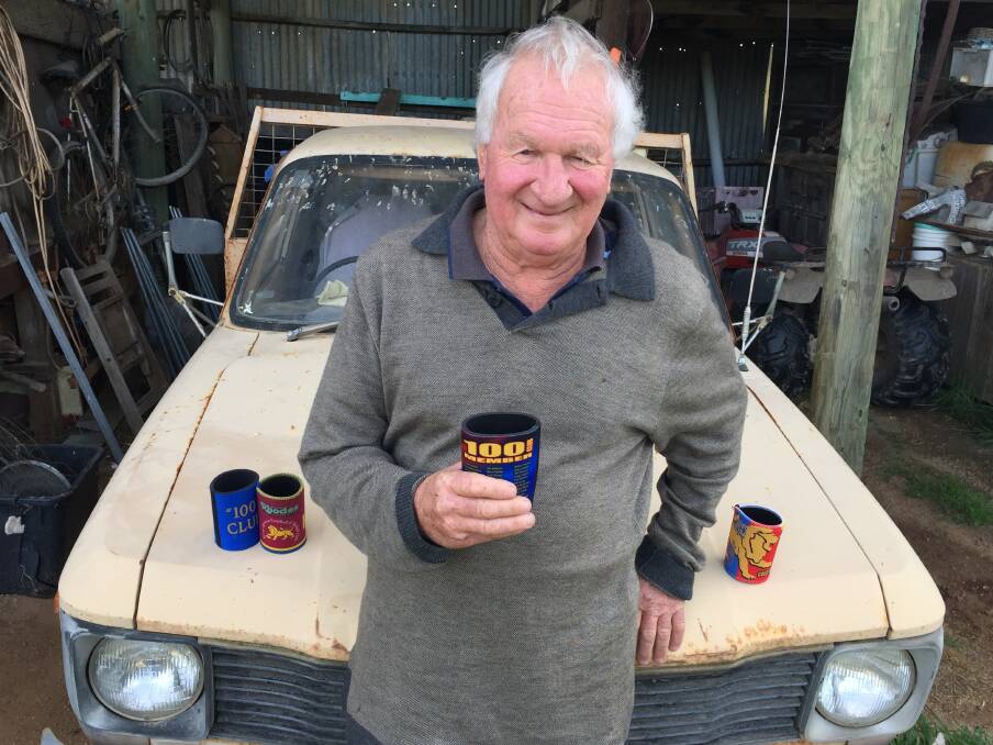 DEDICATED: Life member Robert Briggs will be the "orange boy" on Saturday for Great Western. He has a collection of club stubby holders and plenty of passion. Pictures: JESSIEANNE GARTLAN