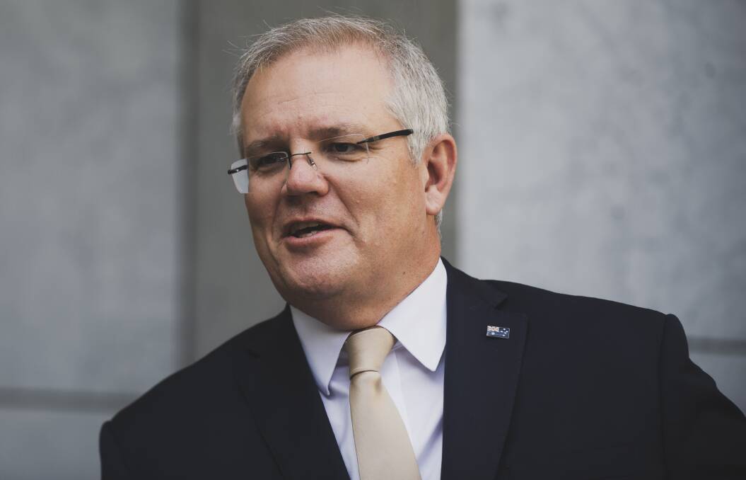 Prime Minister Scott Morrison on Friday announced Australia's grand economic opening. Picture: Dion Georgopoulos