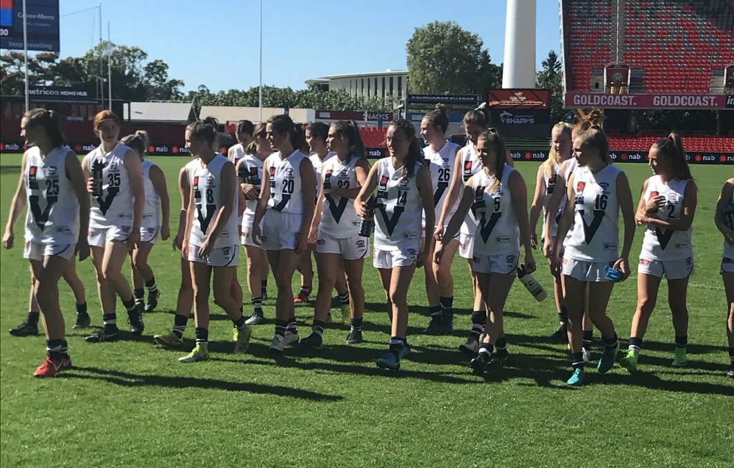 Vic Country girls after their round one win over Queensland