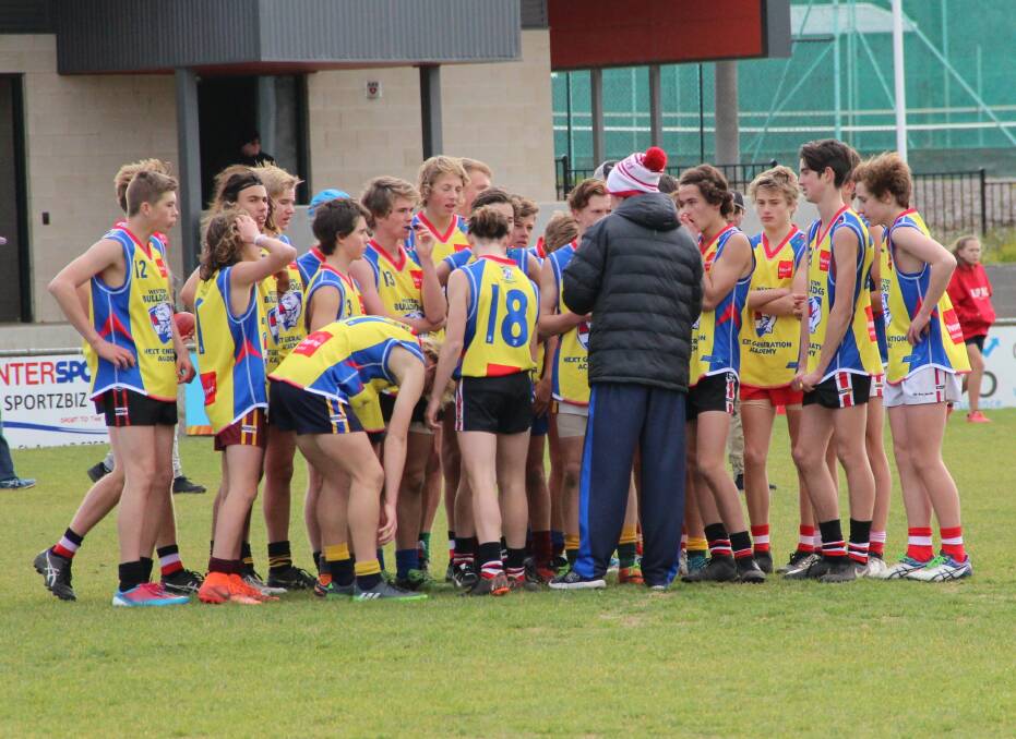 2018 Wimmera-Mallee academy players during a trial match. Picture: LACHLAN WILLIAMS