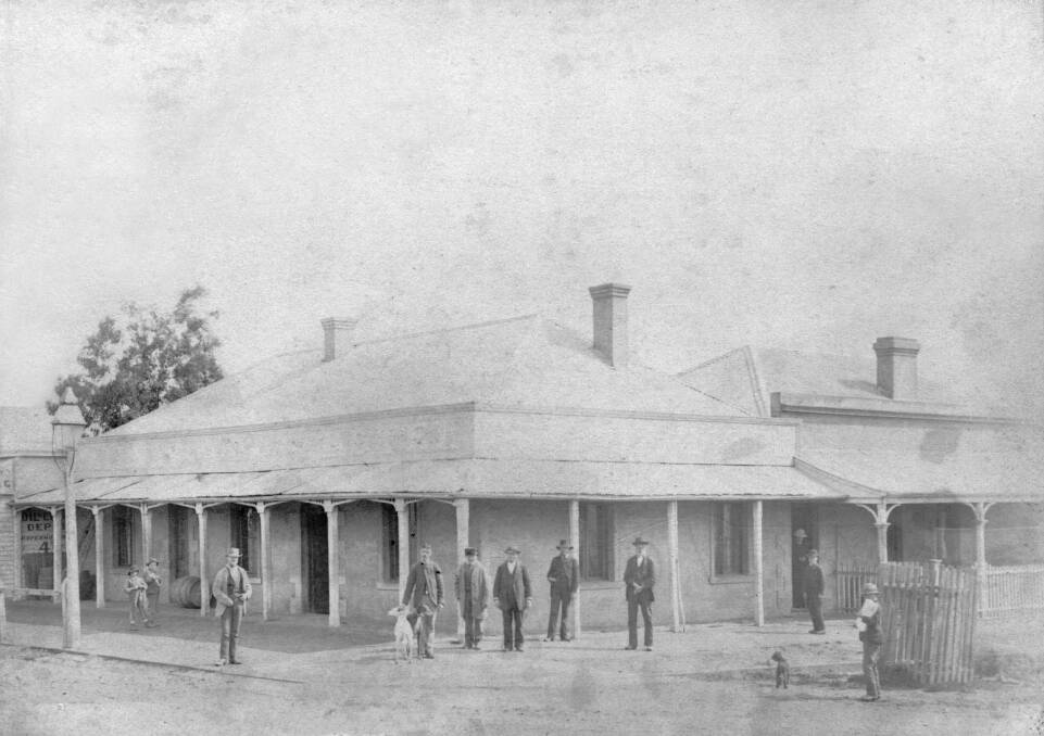 MOMENT IN TIME: The Railway Hotel on the corner of Pynsent and Firebrace streets in Horsham, looking south-west, as it looked in 1888. Picture: HHS 000495