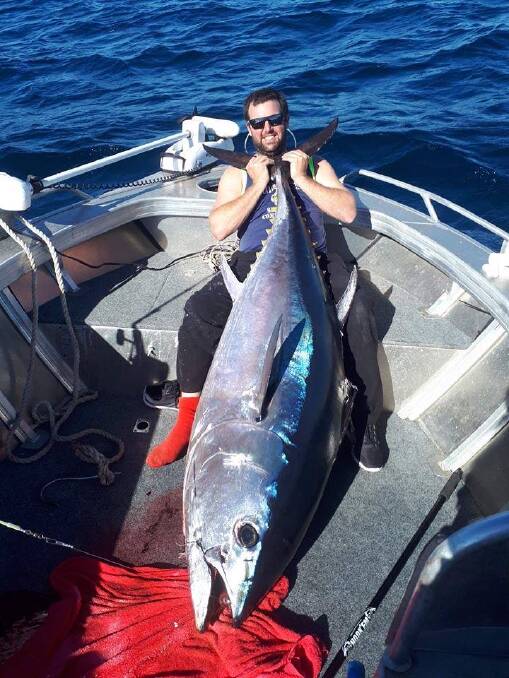 SUPER: A file shot of a barrel tuna caught off Portland.