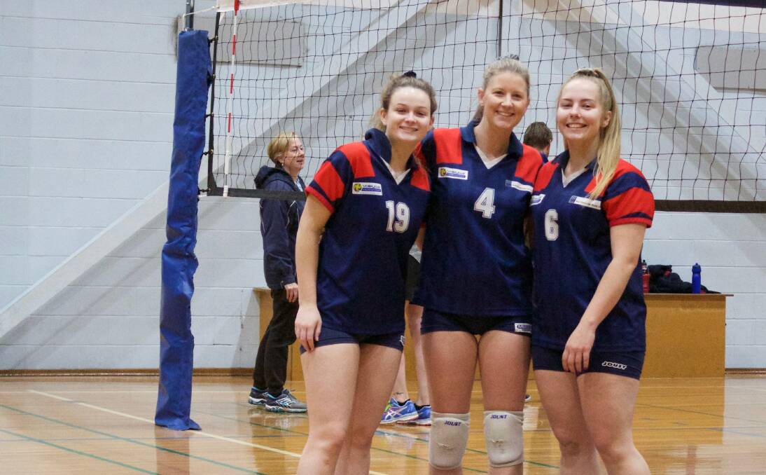 READY TO ROLL: Emily Hannan, Delaney Wills and Kara Johnson will be key players for Volleyball Horsham in this weekend's Regional league pilot tournament. Organisers are hopeful that the tournament could be the foundation for the creation of a new regional competition in the new future. Picture: Supplied