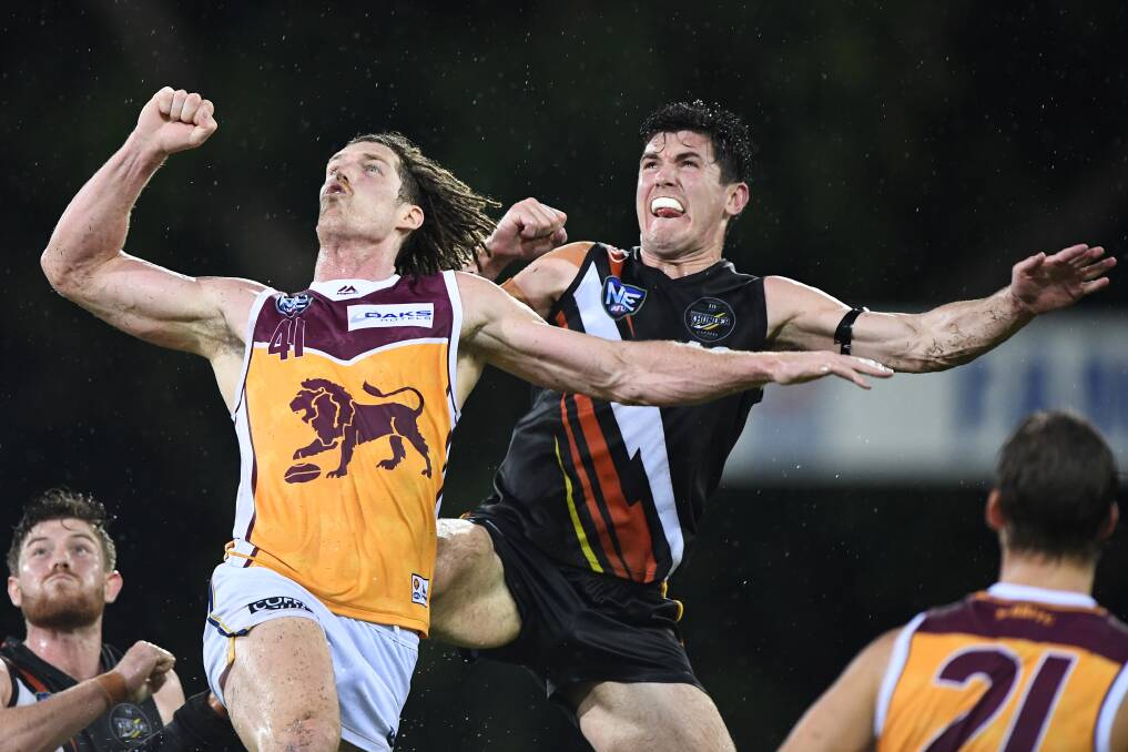 Former Minyip-Murtoa player Kieran Delahunty playing with the Northern Territory Thunder against the Brisbane Lions (Matt Eagles). Picture: FELICITY ELLIOTT/AFLNT MEDIA