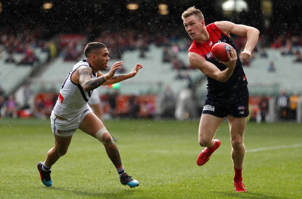 STAYING PUT: Tom McDonald, pictured playing in 2019, is expected to be at Melbourne next season. Picture: MICHAEL WILLSON/AFL PHOTOS