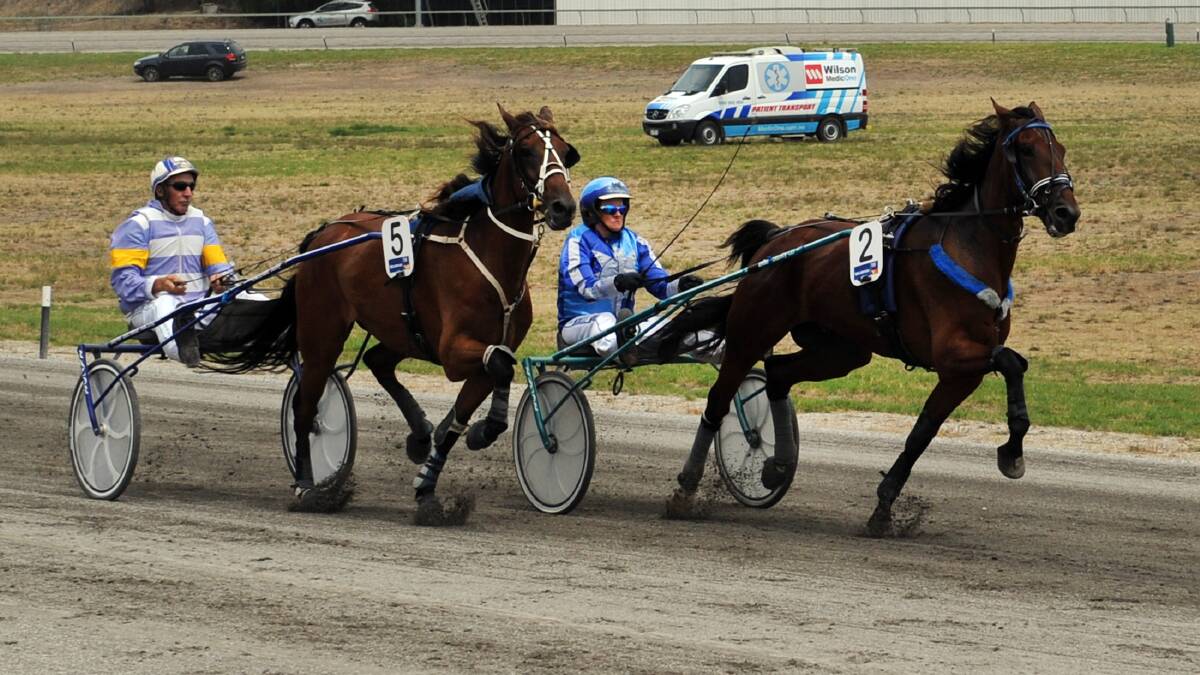 Michelle Manning drives Uwouldntbelievit to victory in the Knight Pistol Hall Of Fame Trot at Stawell Harness Racing Club's 60th anniversary meeting on Australia Day.