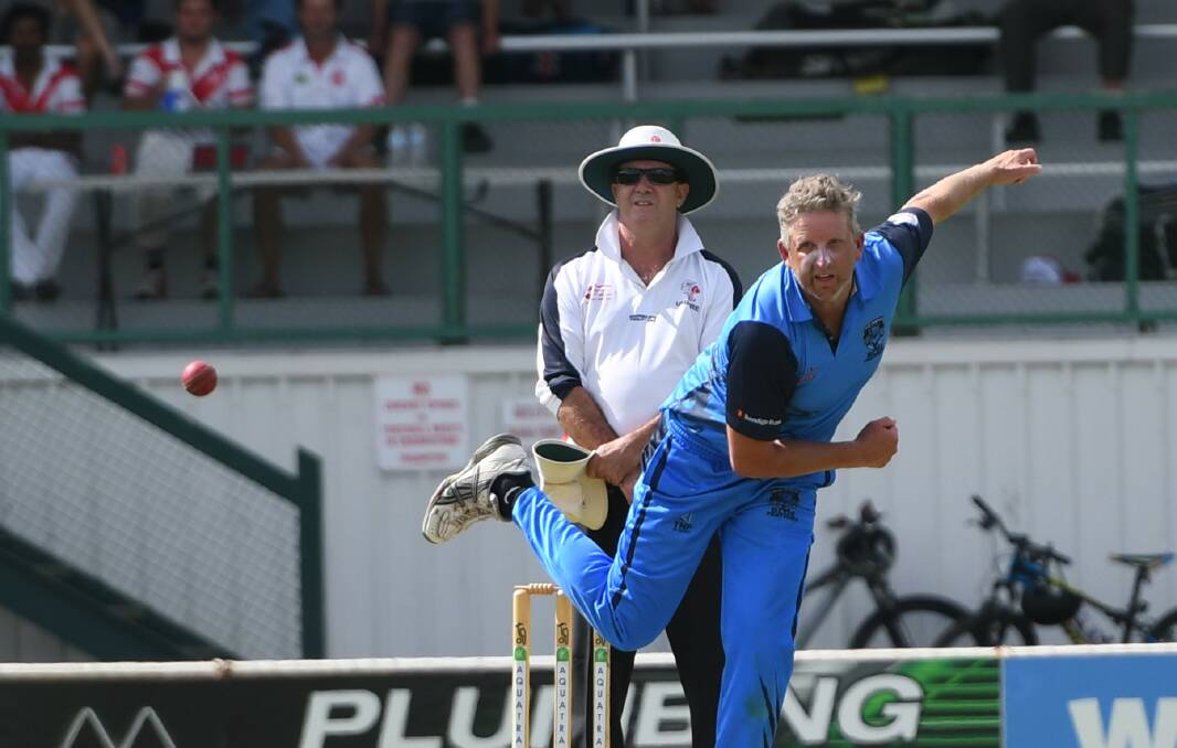 REIGNING PREMIERS: Rup-Minyip's Adam Carter bowls in last season's Twenty20 grand final. Picture: MATT CURRILL