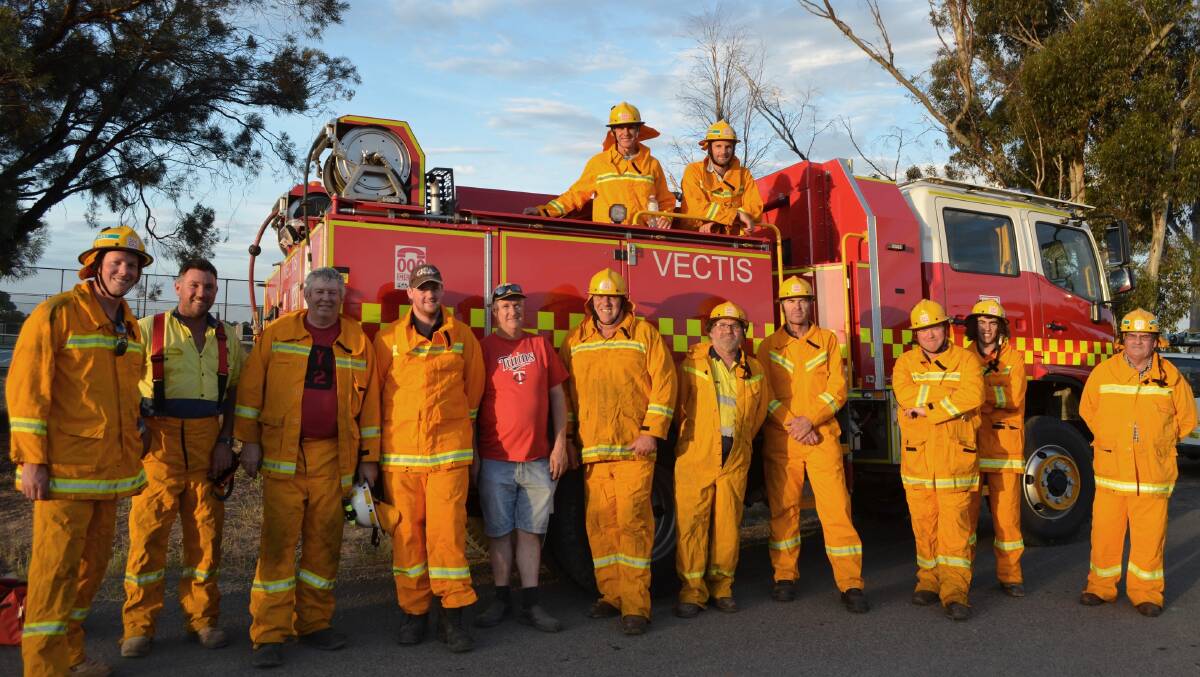 SOLID TEAM: The Vectis Rural Fire Brigade will host a community session on Sunday night (photo taken pre-COVID). Picture: SUPPLIED