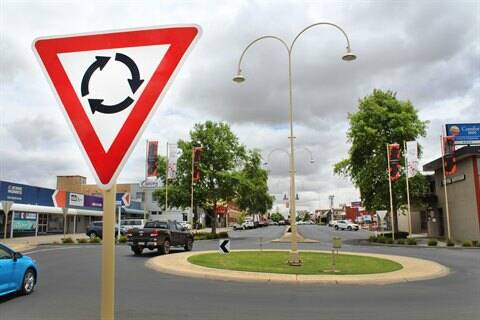 Horsham Rural City Council will start works on Monday to upgrade the roundabout at the intersection of Hamilton and Firebrace Streets. Picture: HRCC