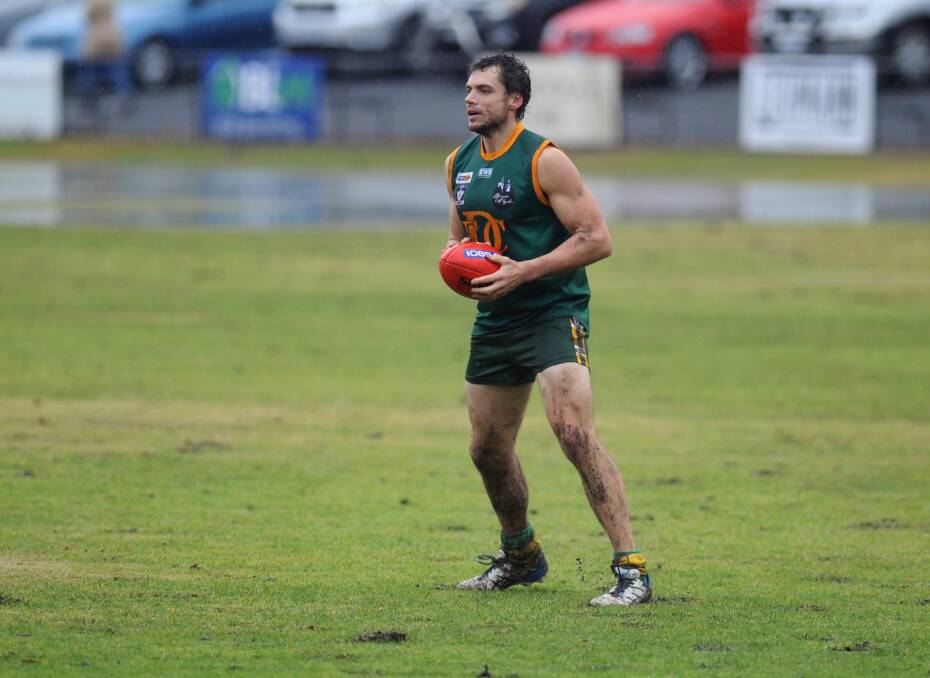 Jackson O'Neill takes a moment against Nhill in 2019. Picture: MATT CURRILL