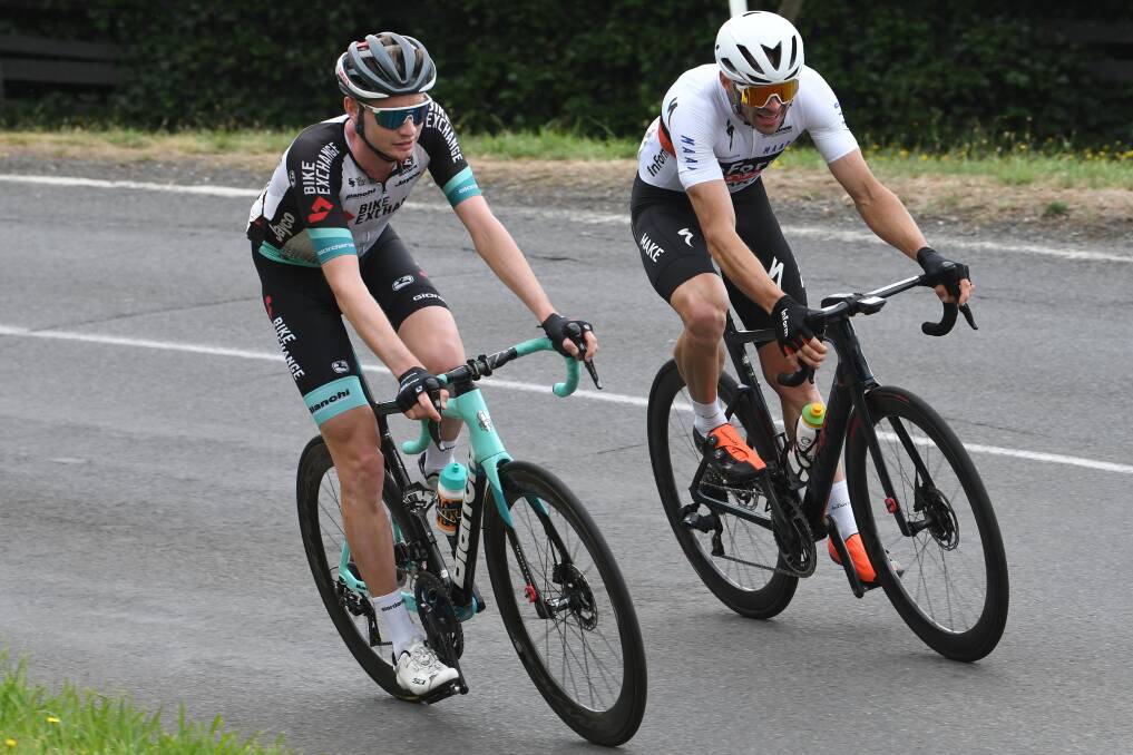 Lucas Hamilton and Steele Von Hoff during the road national championships. Picture: KATE HEALY/BALLARAT COURIER