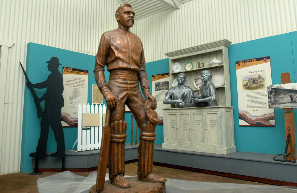 Johnny Mullagh statue at the Harrow Discovery Centre. Picture: CONTRIBUTED