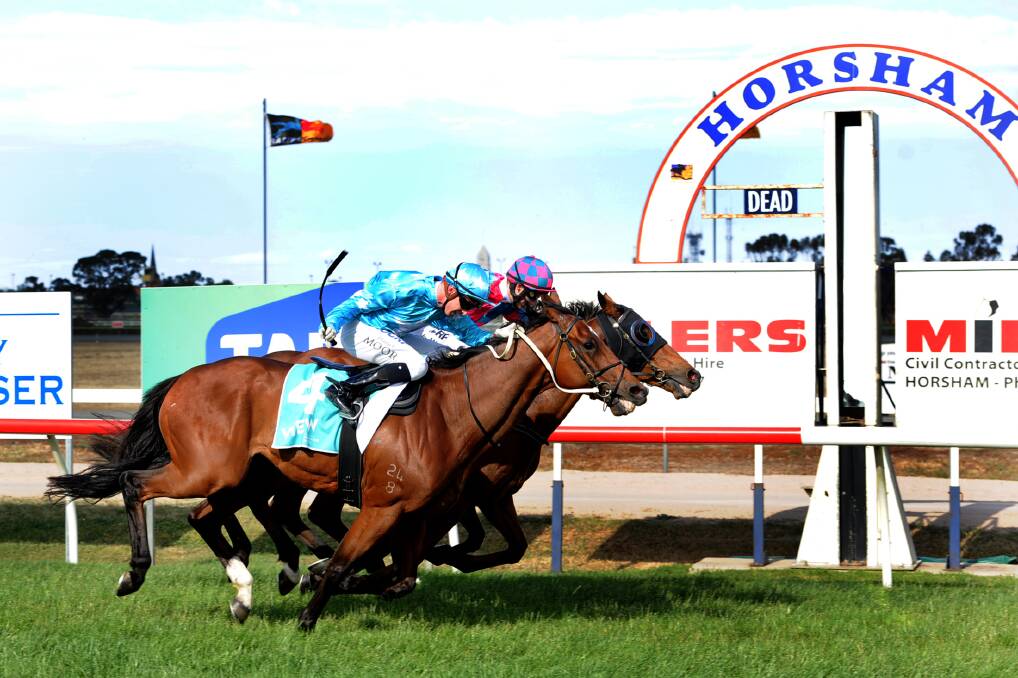 The Horsham Cup witnesses a close finish. Picture: SAMANTHA CAMARRI