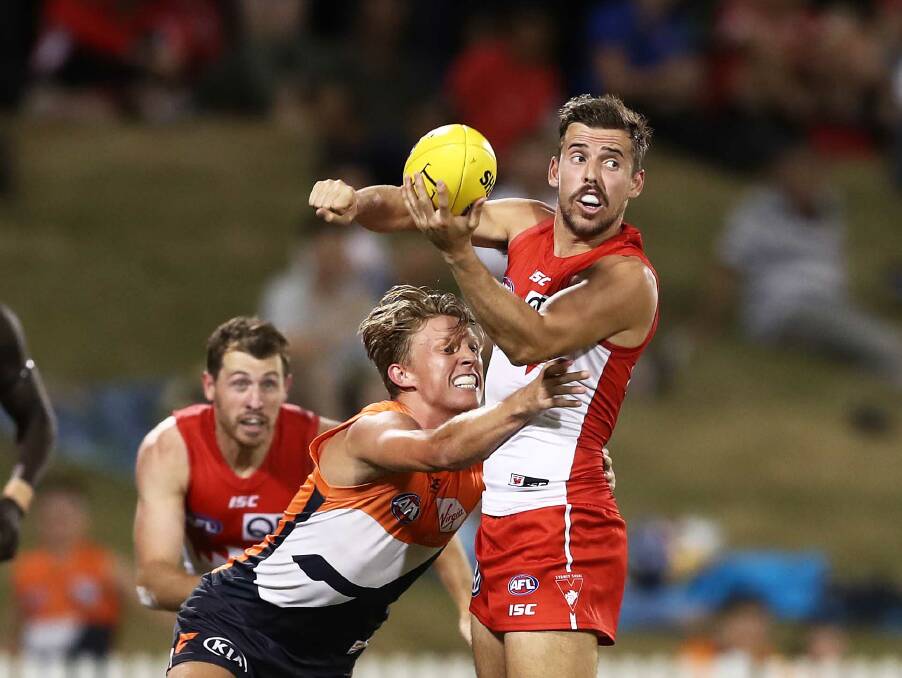 LEADER: Jake Lloyd, pictured playing last season, ranked first in the competition for kicks and third for disposals. Picture: SYDNEY SWANS MEDIA