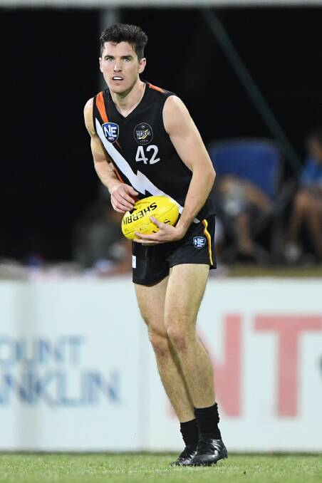 Delahunty playing for the Thunder earlier this season/ Picture: AFLNT MEDIA