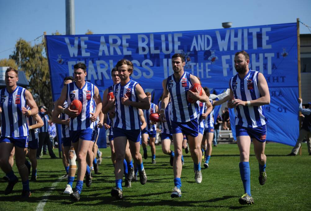 Harrow-Balmoral takes to the field for the grand final. Picture: MATT CURRILL