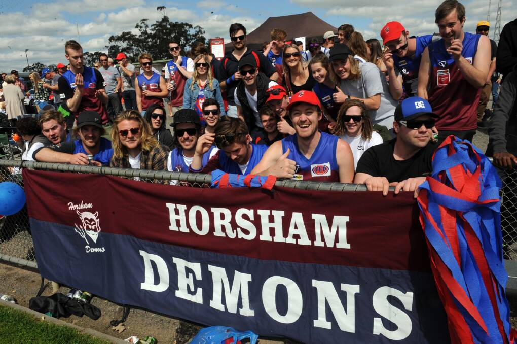 Horsham supporters at the 2015 grand final. 