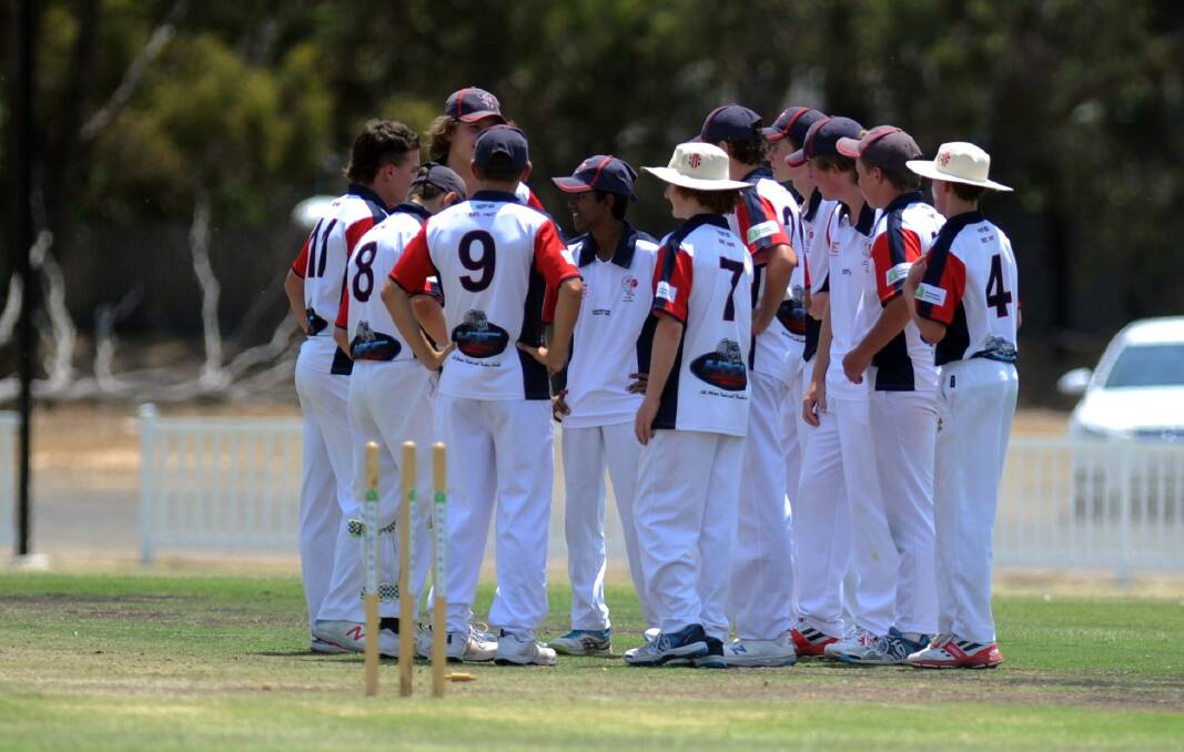 HCA celebrates a wicket in the semi-final against Colac on Thursday. Picture: MATT CURRILL