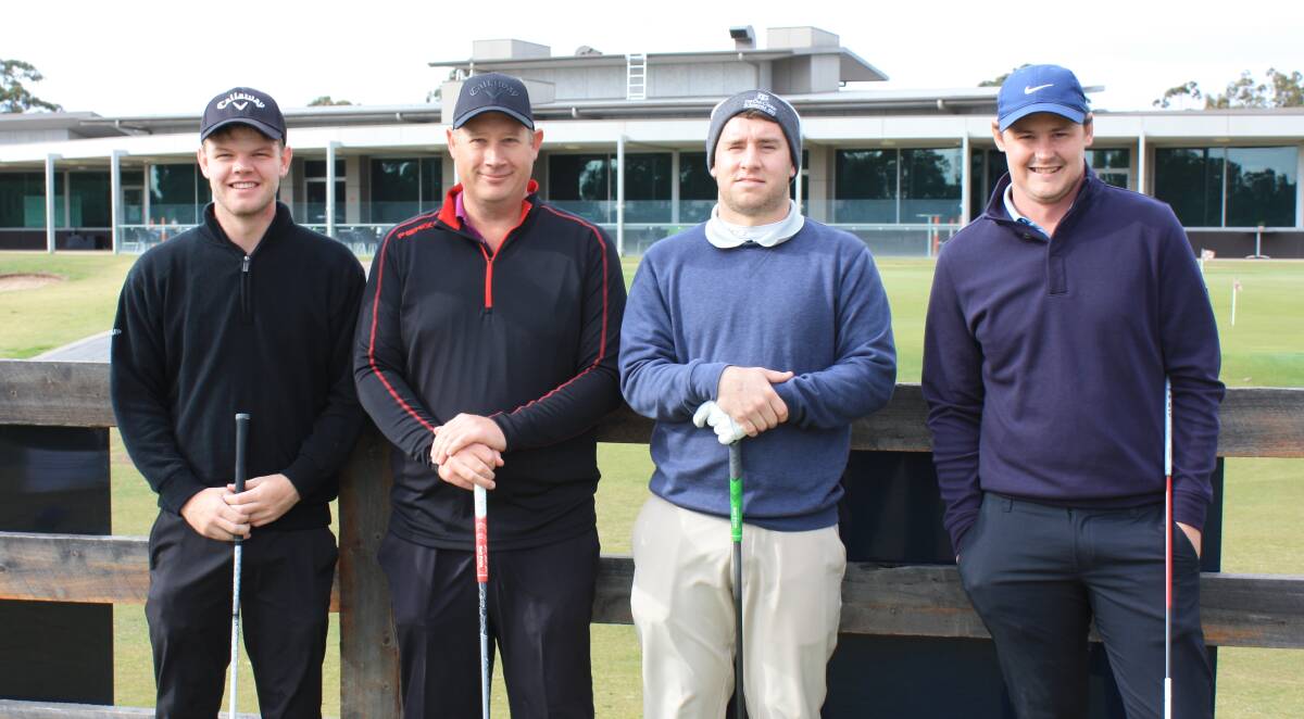 Lewis Gebert with playing partners Matt Jakobi, Nick Thomson and Jeremy Schmidt. Picture: CONTRIBUTED