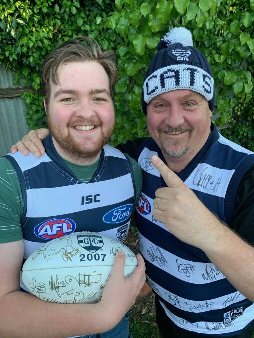 CARN' THE CATS: Jack and Tony Sleep will be barracking hard for Geelong. 