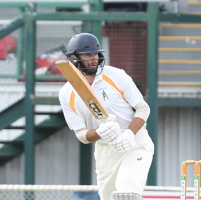 AMONGST THE RUNS: Brad Alexander top scored for West Wimmera in its win. Picture: MATT CURRILL